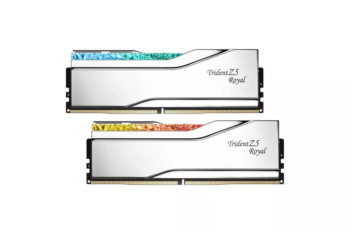 Memoria RAM G.Skill Trident Z5 Royal F5-8000J3848F24GX2-TR5S 48GB 2x24GB DDR5 8000MHz CL38 RGB Intel XMP PC Multicolor