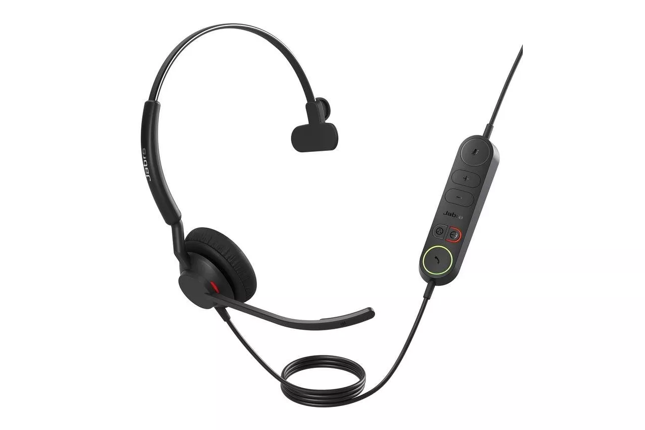 Auriculares Jabra Engage 40 con cable USB-A Bluetooth para oficina y call center negros