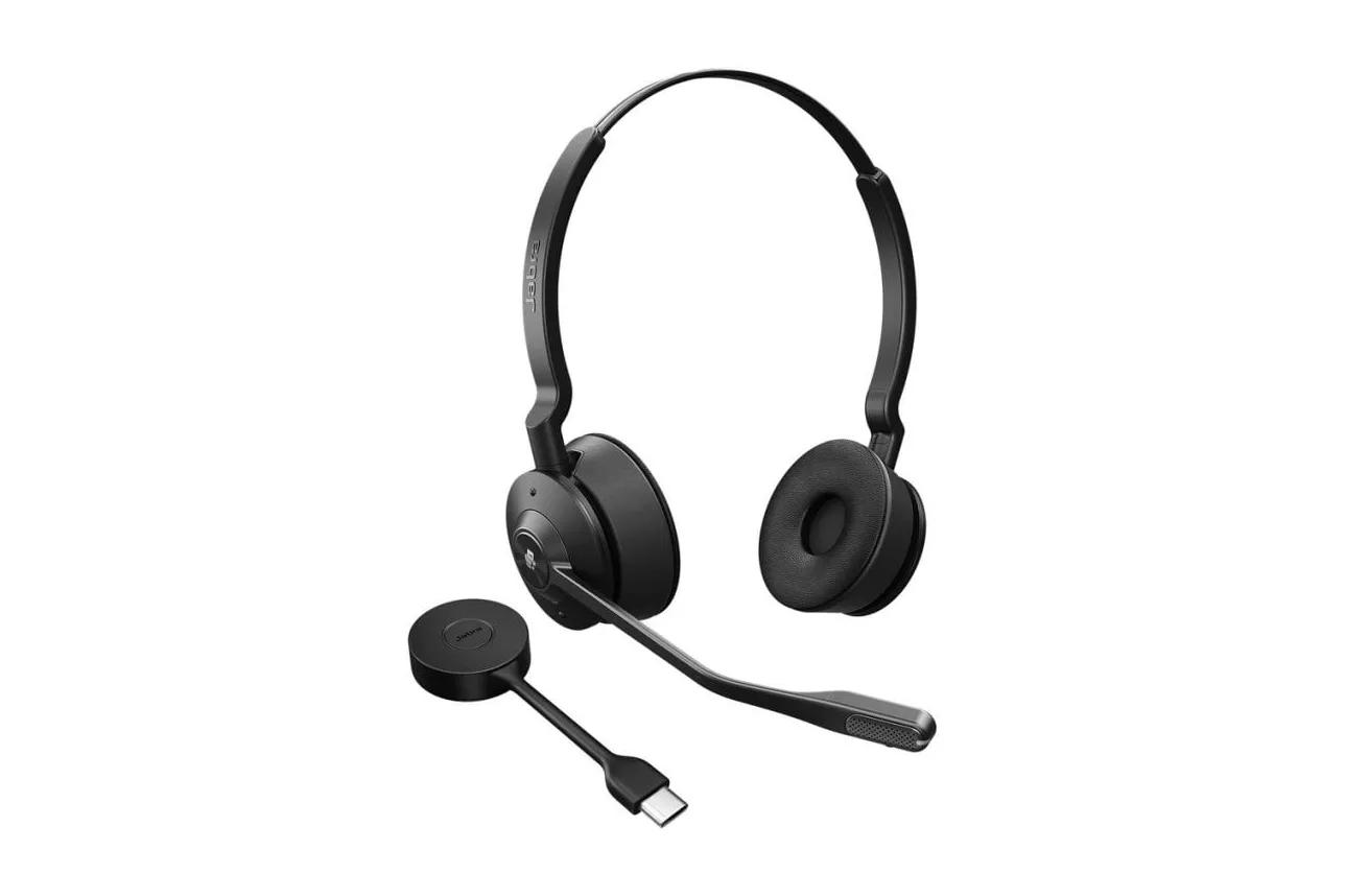 Auriculares Jabra Engage 55 SE inalámbricos DECT para oficina y llamadas, cancelación de ruido, negro