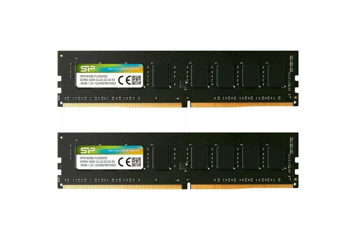 Memoria RAM Silicon Power SP032GBLFU320X22 32GB 2x16GB DDR4 3200MHz CL22 UDIMM No ECC