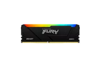 Memoria RAM Kingston FURY Beast RGB 128GB 4x32GB DDR4 3200MHz CL16 Intel XMP RGB Negro