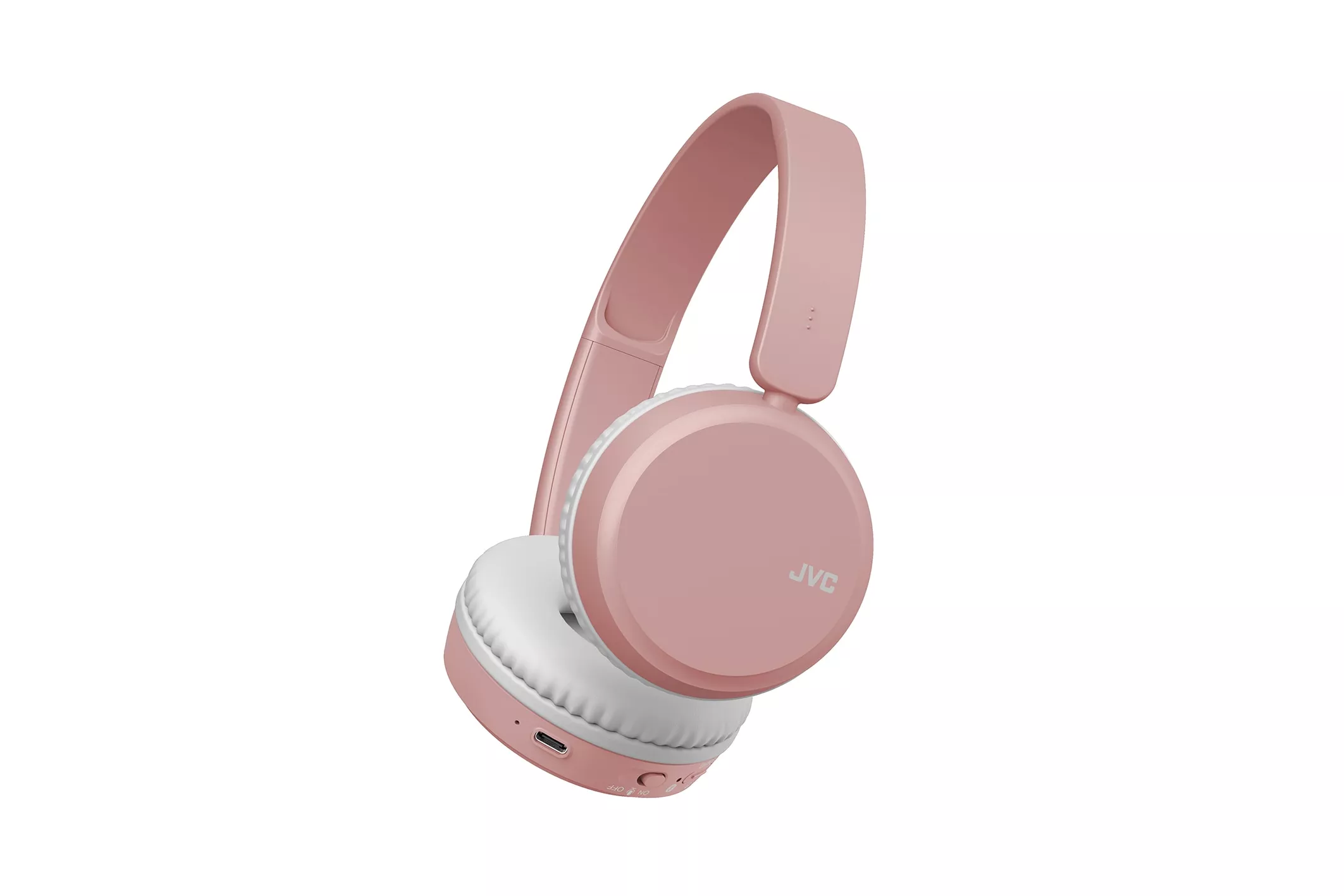 Auriculares inalámbricos Bluetooth plegables con micrófono y asistente de voz, color rosa