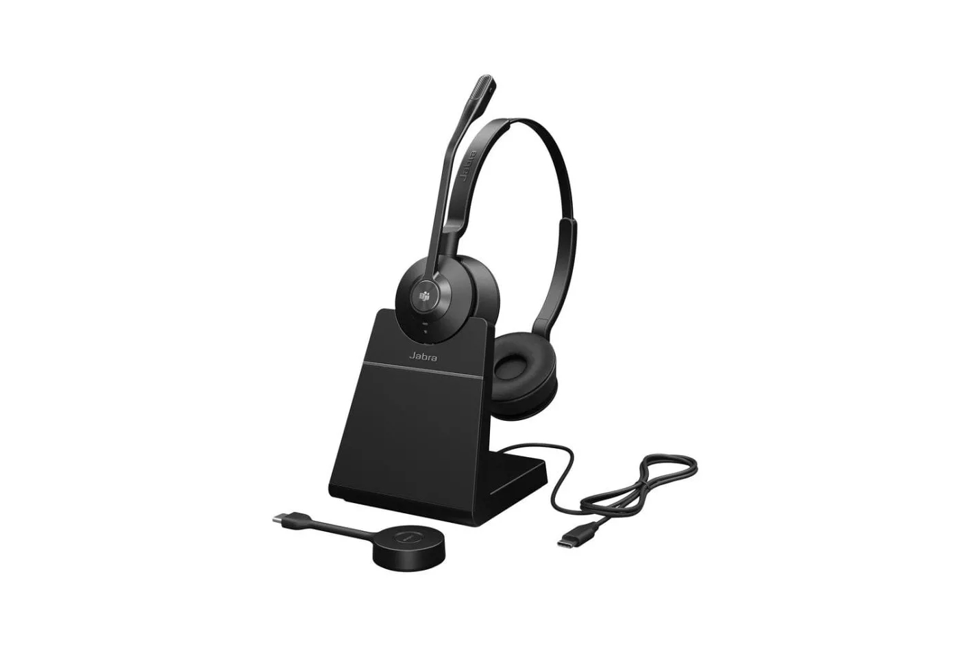 Auriculares Jabra Engage 55 SE inalámbricos DECT para oficina y llamadas con cancelación de ruido, negros