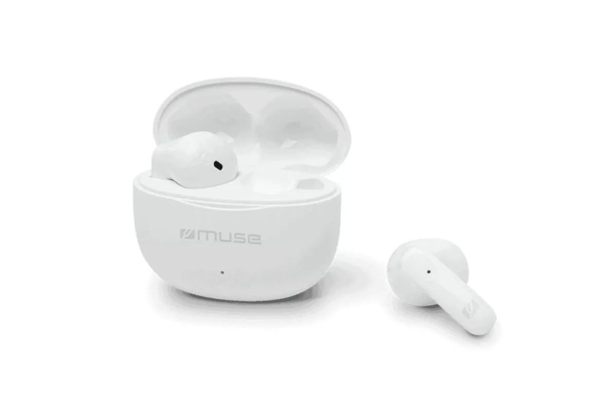 Auriculares MUSE M-270 TWS inalámbricos Bluetooth in-ear resistentes IPX5 Blanco