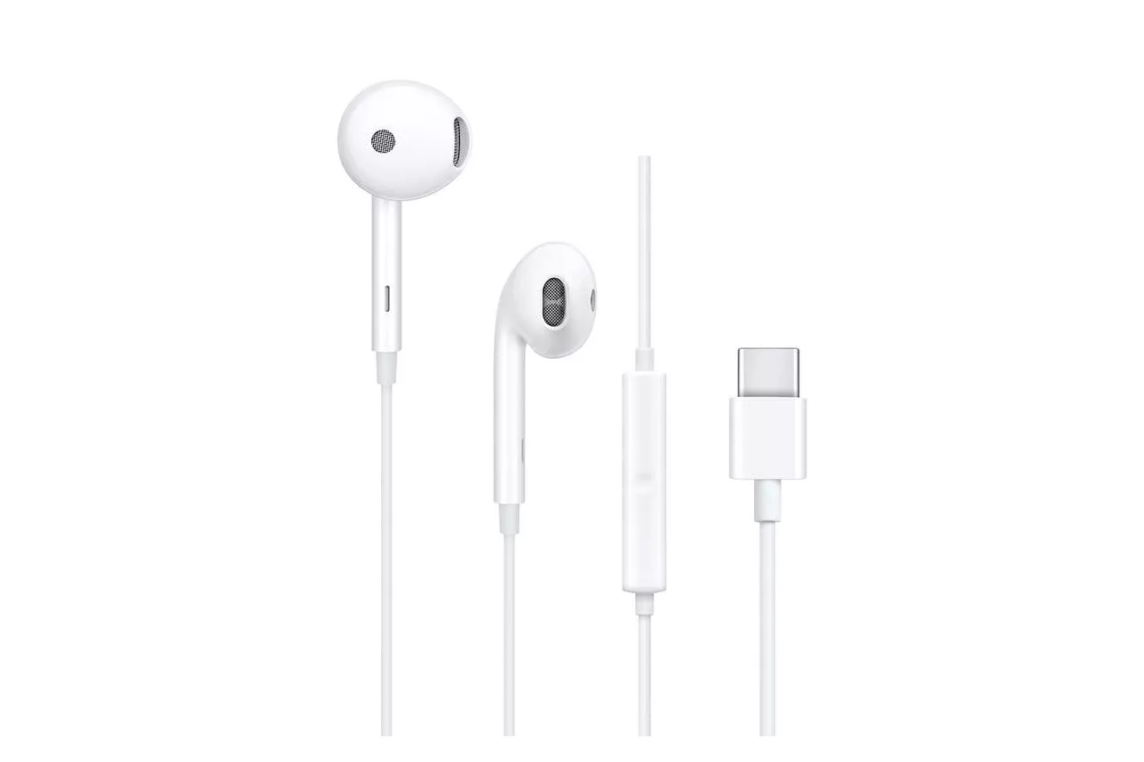 Auriculares OPPO MH135-3 con cable USB-C para llamadas y música, micrófono integrado, color blanco