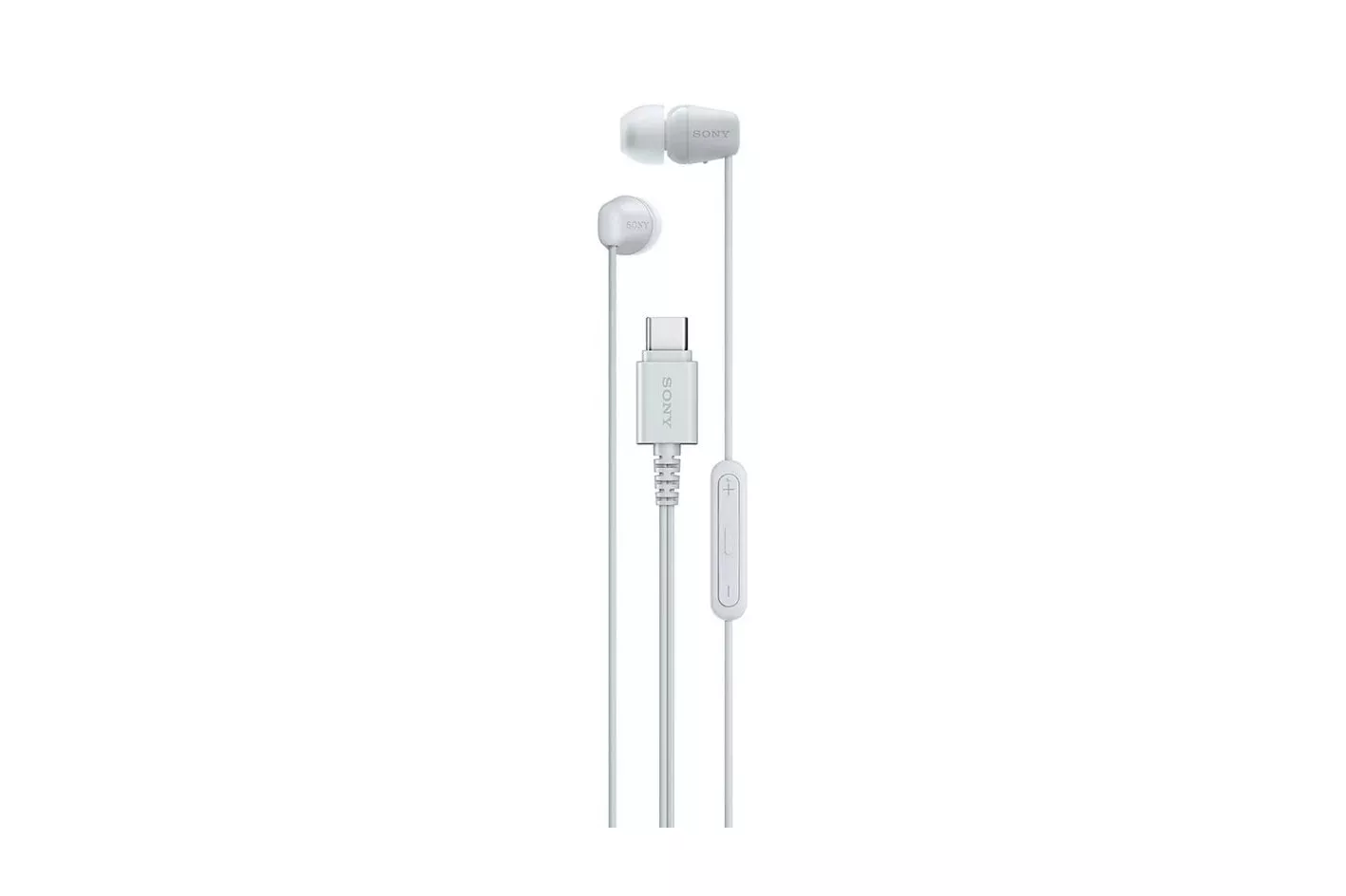 Auriculares Sony IER-EX15C con cable USB-C para llamadas y música con micrófono blanco