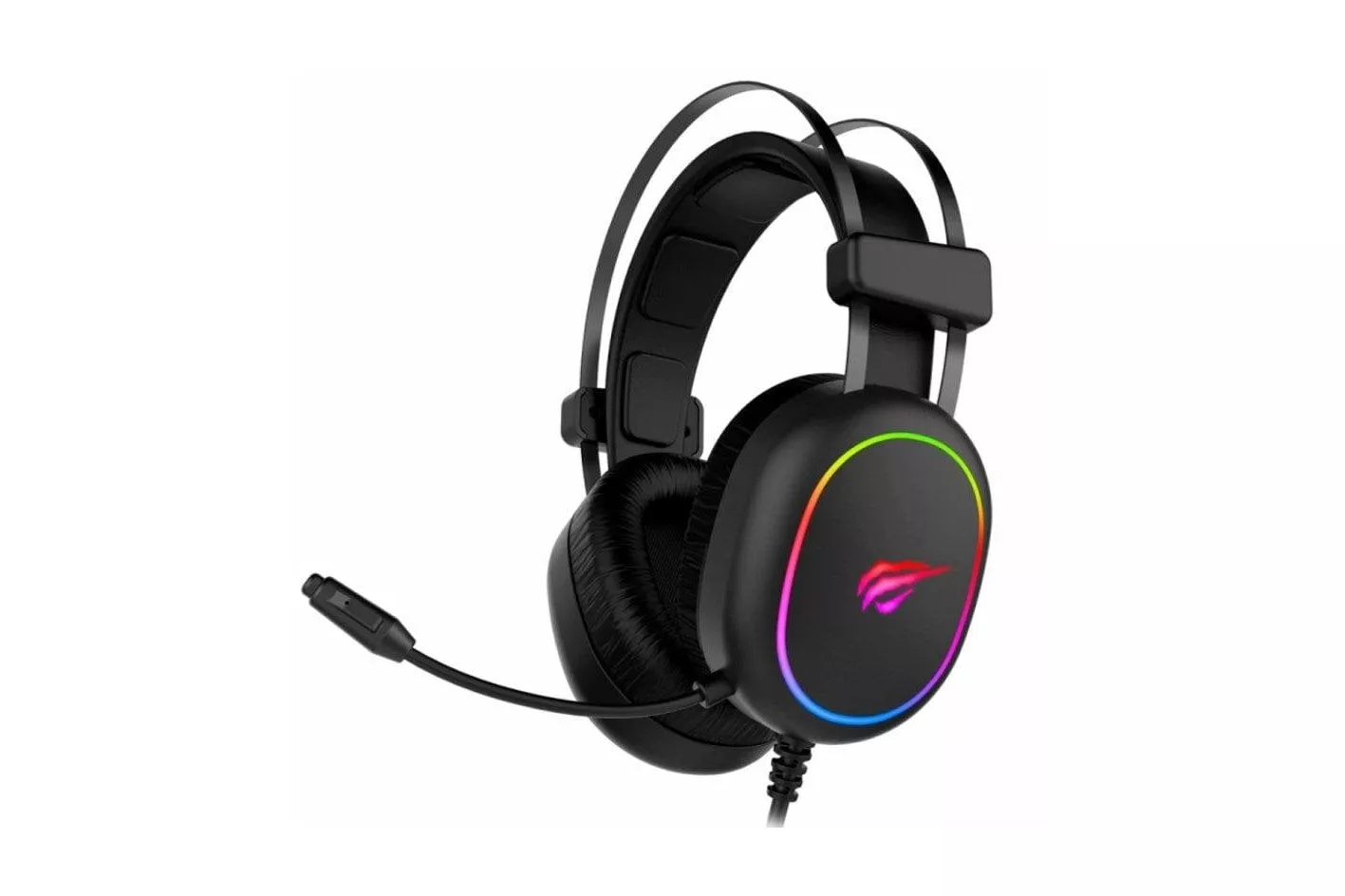 Auriculares Havit H2016U con cable Alámbrico Gaming Cancelación de Ruido RGB Negros