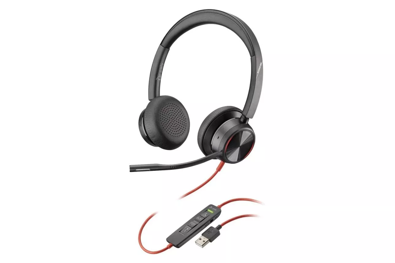 Poly Blackwire 8225M Auriculares USB Negros