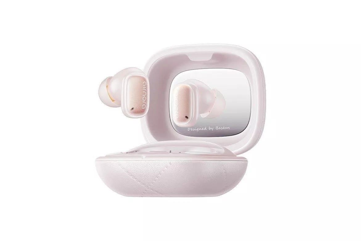 Auriculares Baseus Airnora 3 inalámbricos Bluetooth con Cancelación de Ruido Activa, Micrófono y carga USB-C, color rosa
