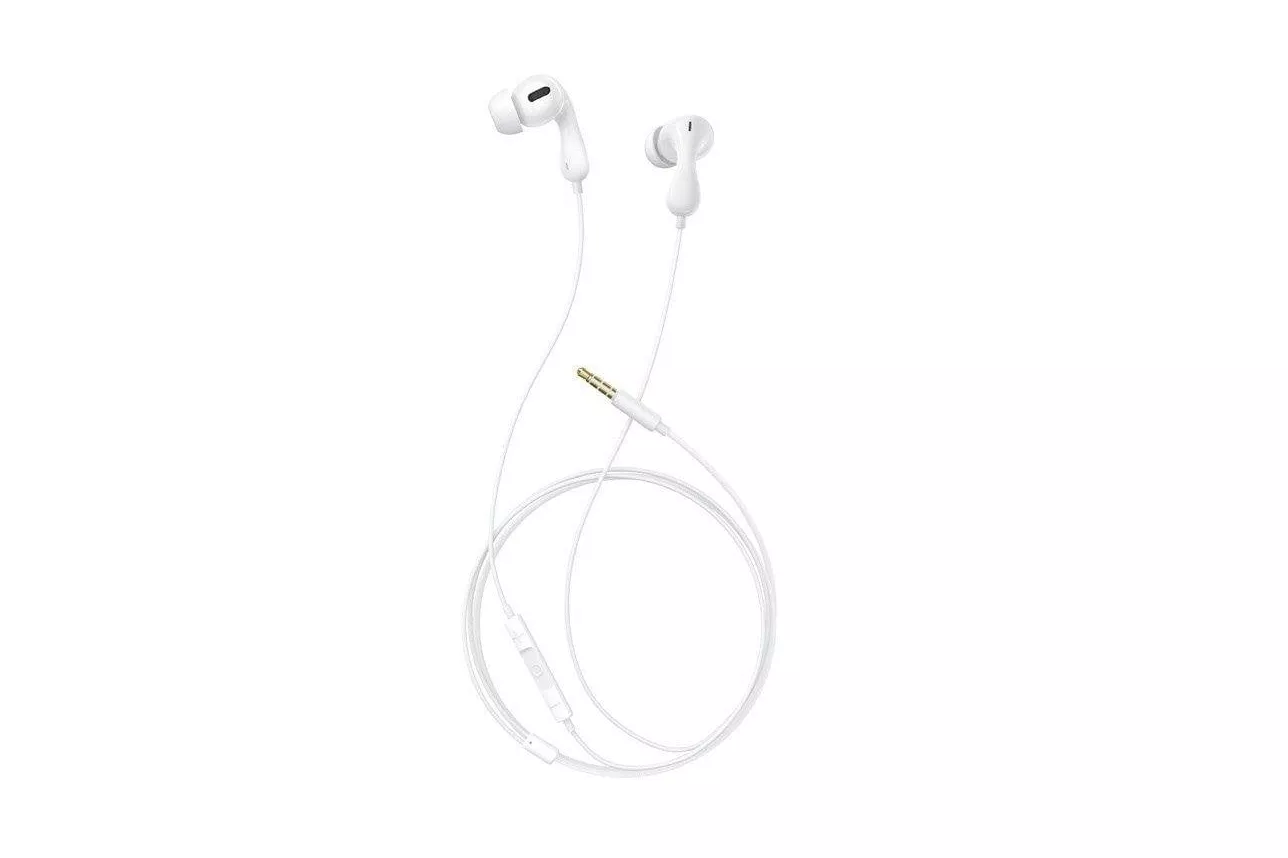 Auriculares Baseus Encok Hz20 con cable Jack 3,5 mm para llamadas y música Blanco