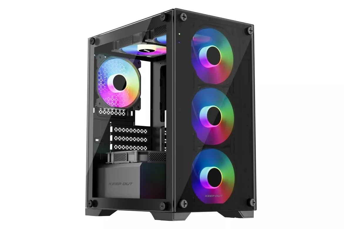 Caja PC Keep Out XC-201 Glass Gaming ARGB Micro ATX ITX Cristal