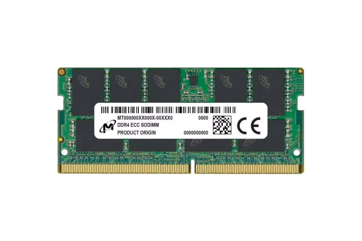Memoria RAM Micron MTA9ASF2G72HZ-3G2R 16GB 1x16GB DDR4 3200MHz CL22 SO-DIMM ECC Sin búfer