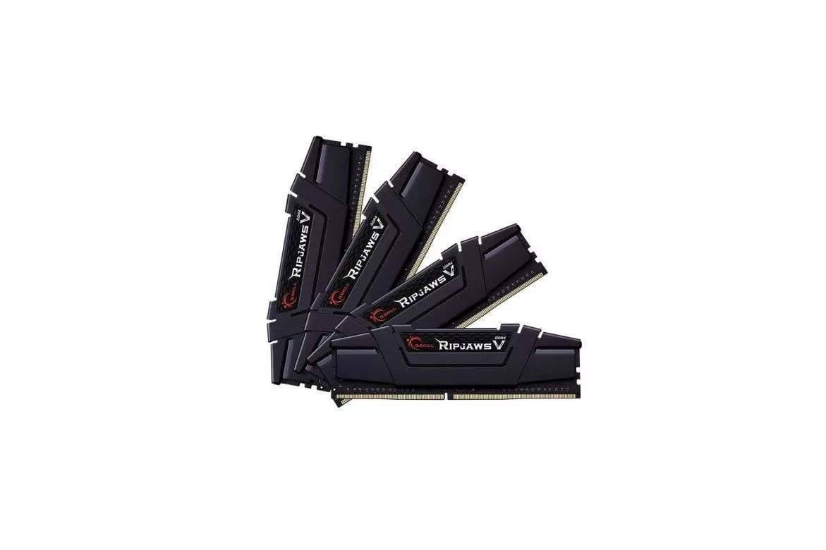 Memoria RAM G.Skill Ripjaws V F4-3600C18Q-32GVK 32GB 4x8GB DDR4 3600MHz CL18 Intel XMP Disipador Negro