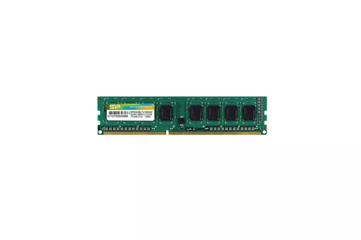Memoria RAM Silicon Power SP004GBLTU160N02 4GB 1x4GB DDR3 1600MHz CL9 Verde