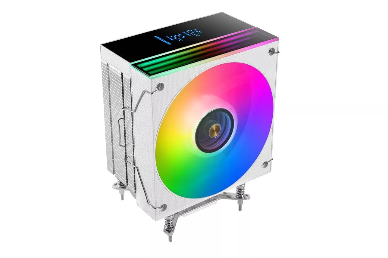Mars Gaming Mcpu-lcd Disipador Cpu 300w Tdp 6x Heatpipes Ventilador Argb 120mm Pantalla Lcd Blanco