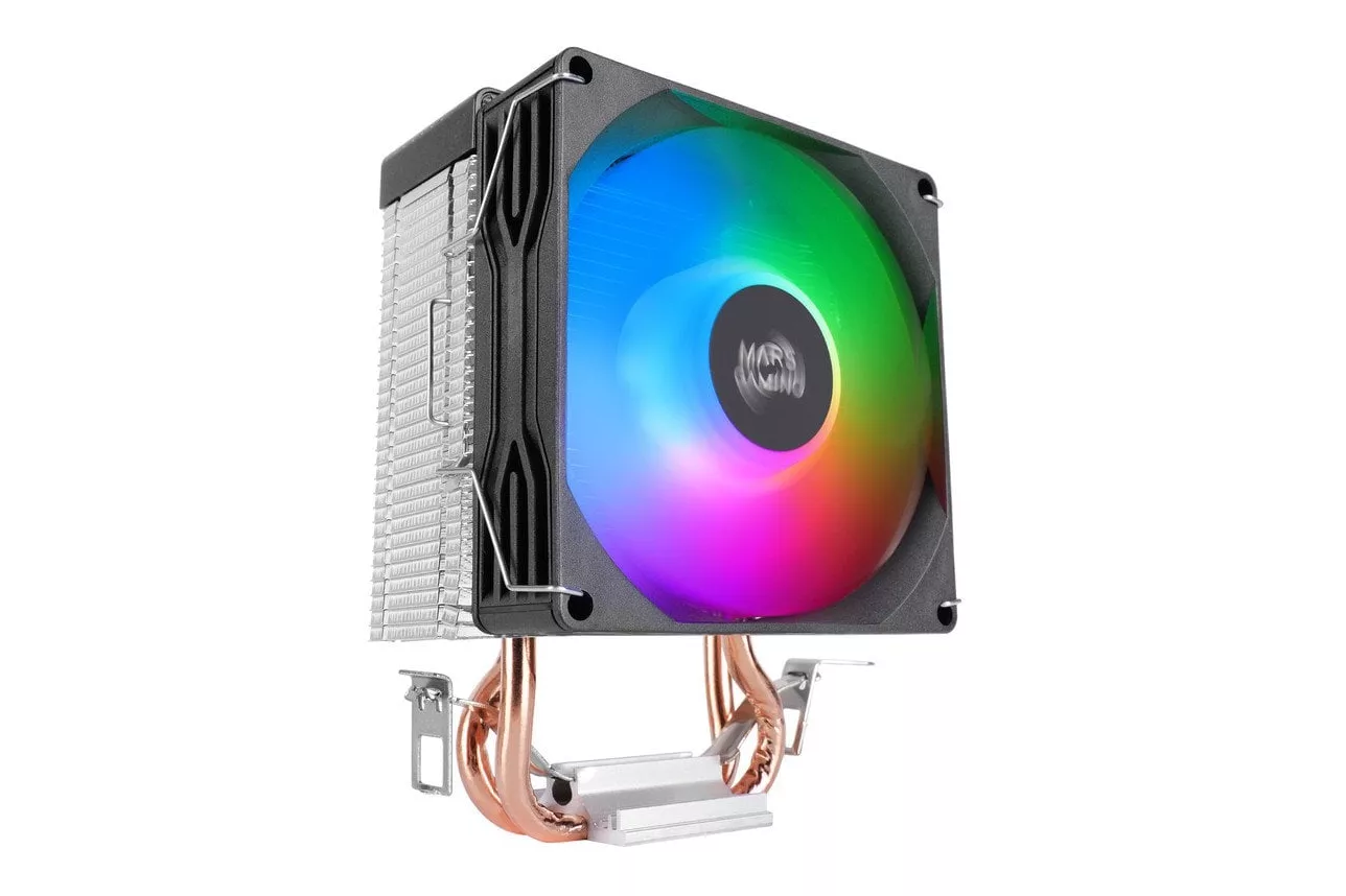 Mars Gaming Mcpu-x2 Disipador Cpu 150w 2x Heatpipes Ventilador Pwm Fdb Frgb Sff/mini-itx Negro