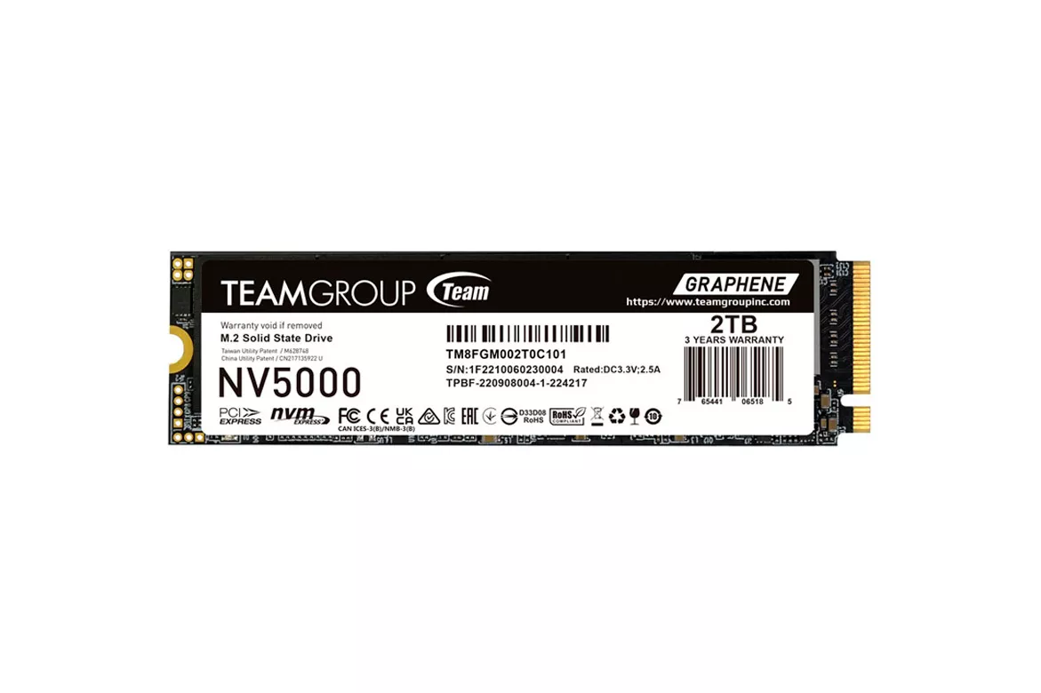 Disco Duro M.2 Team Group NV5000 2TB PCIe Gen4 x4 NVMe SSD