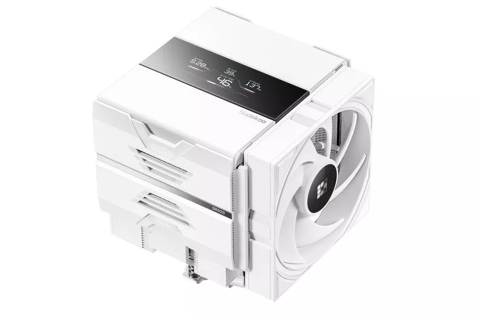 Refrigeración Aire Sudokoo Socket AM5 Torre Doble SK620V Blanco Pantalla Digital