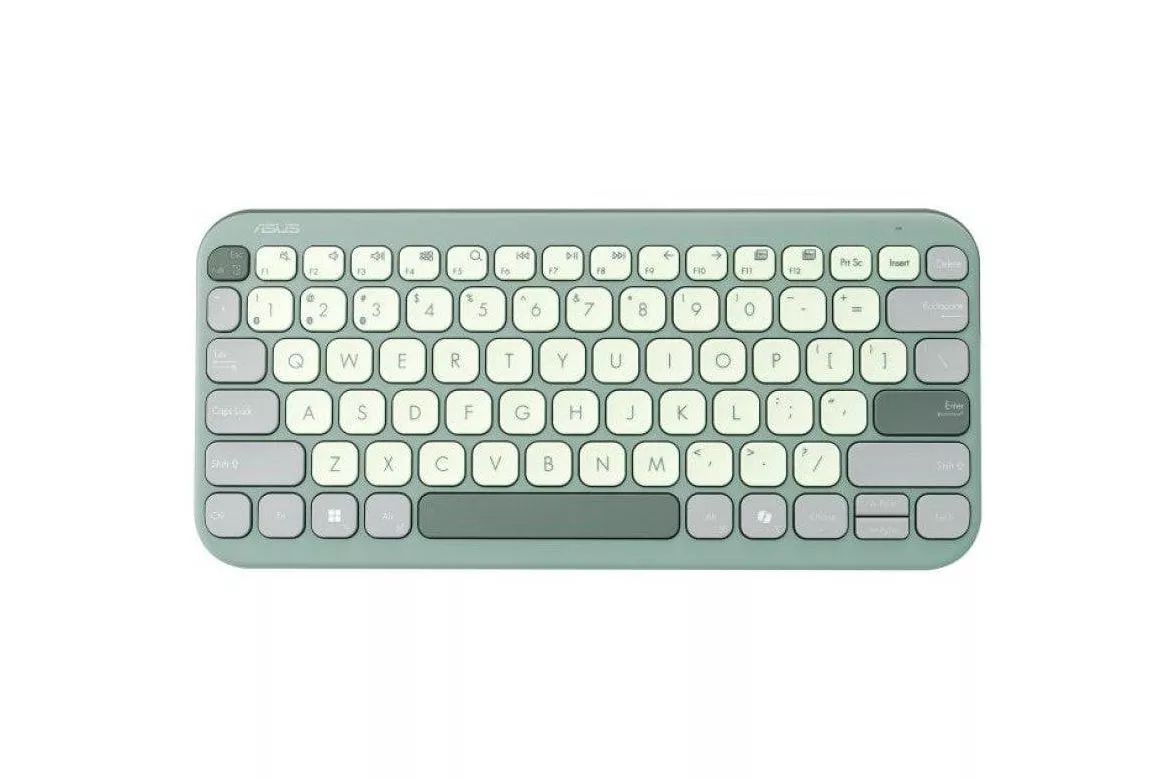 Teclado Asus Marshmallow KW100 inalámbrico compacto scissor keys Layout ES Green Tea Latte