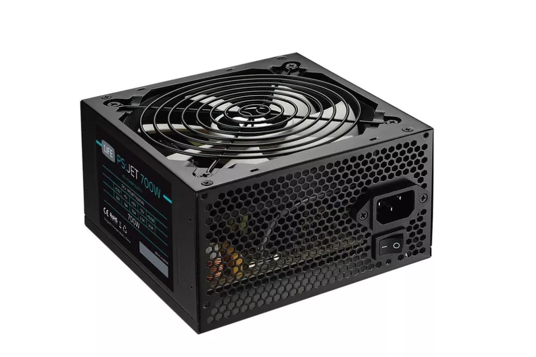Fuente de Alimentación 1Life Jet 700W ATX con ventilador silencioso y cableado no modular