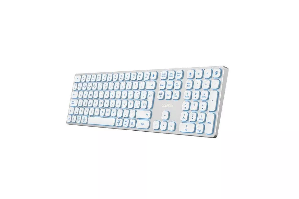 Teclado inalámbrico CoolBox Moonlight Key B431 Layout ES retroiluminado aluminio