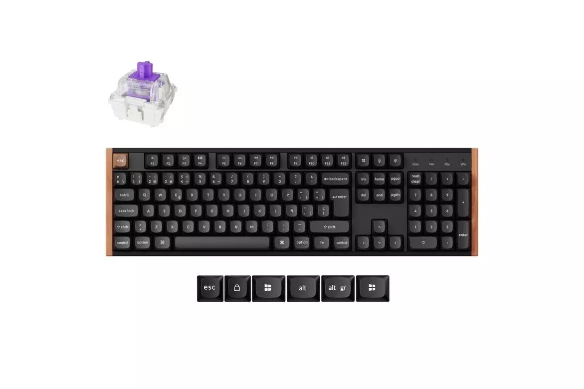 Teclado Keychron K10 HE Swappable Backlight Aluminum Nebula Switch Negro