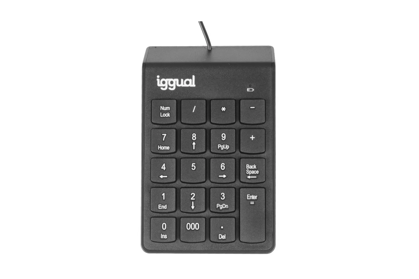 Teclado Numérico iggual CK-NUM-19T USB Negro