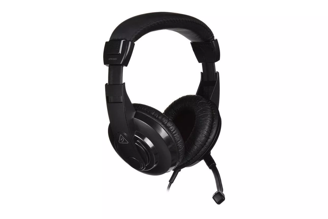 Auriculares Behringer Hpm1100 con cable USB diadema micrófono integrado negros