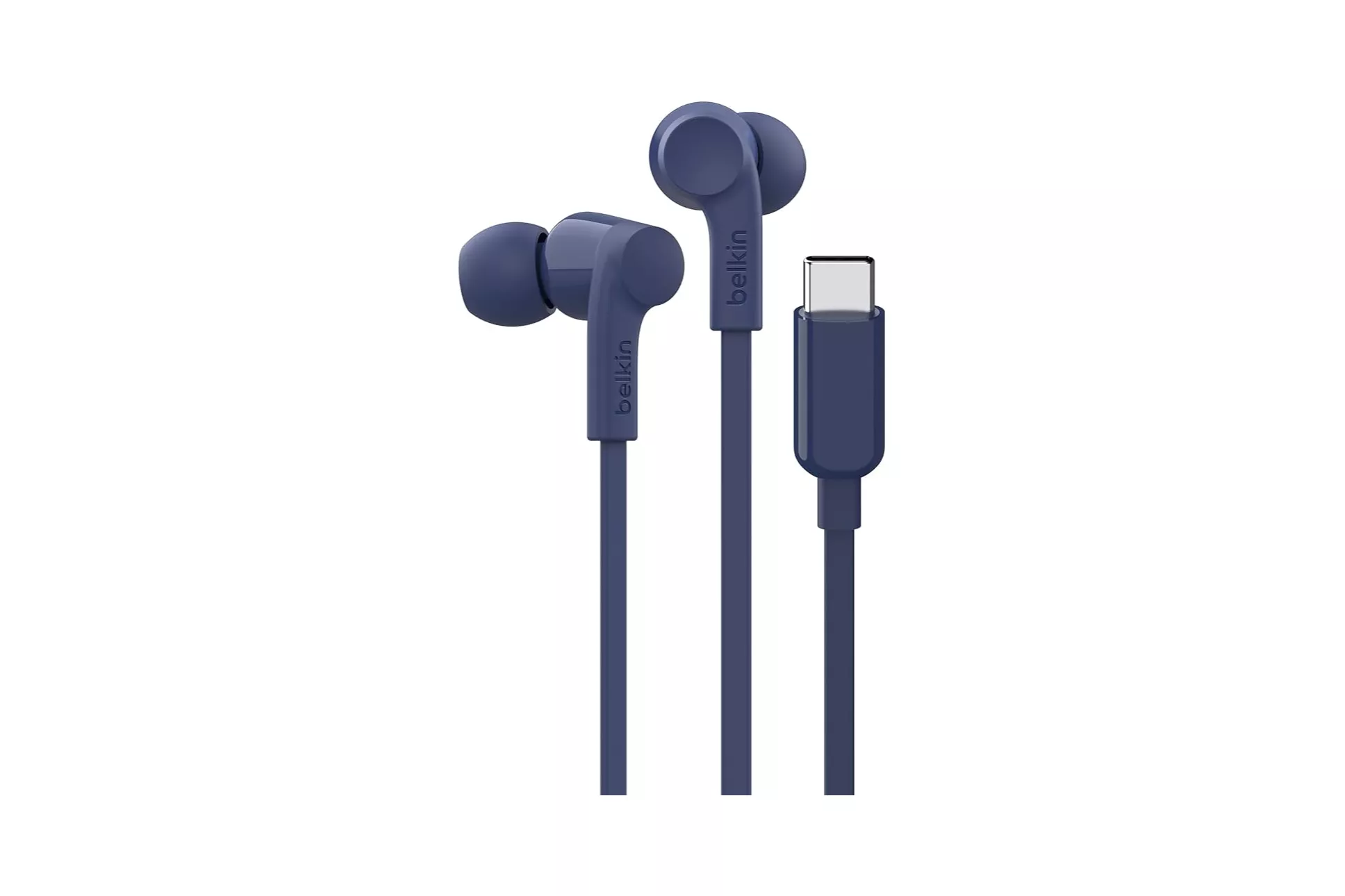 Auriculares Belkin SoundForm con cable USB-C para música y uso diario azul con micrófono e IPX5