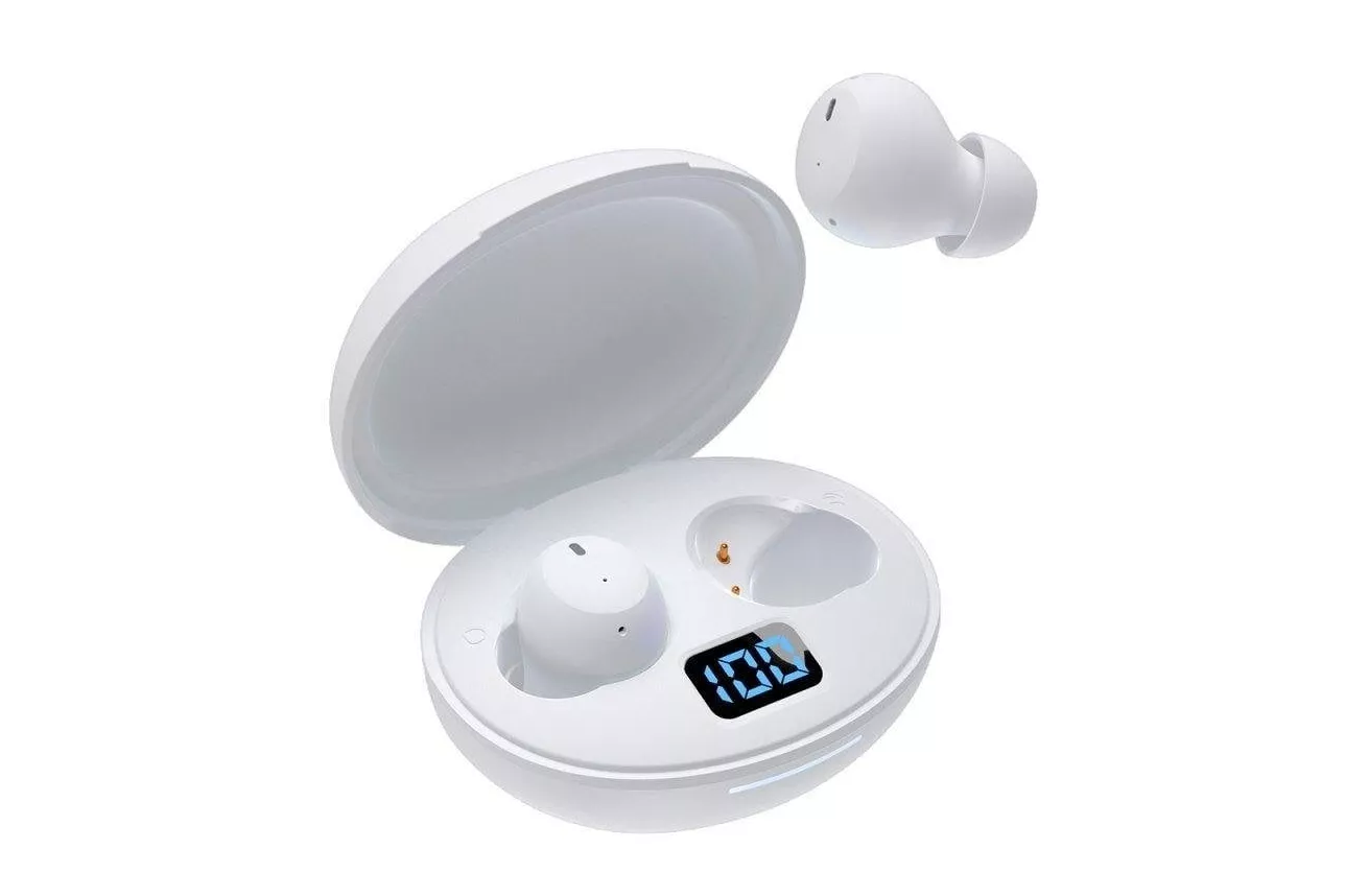 Auriculares Cool Pocket inalámbricos Bluetooth con Cancelación Activa de Ruido y micrófono Blanco