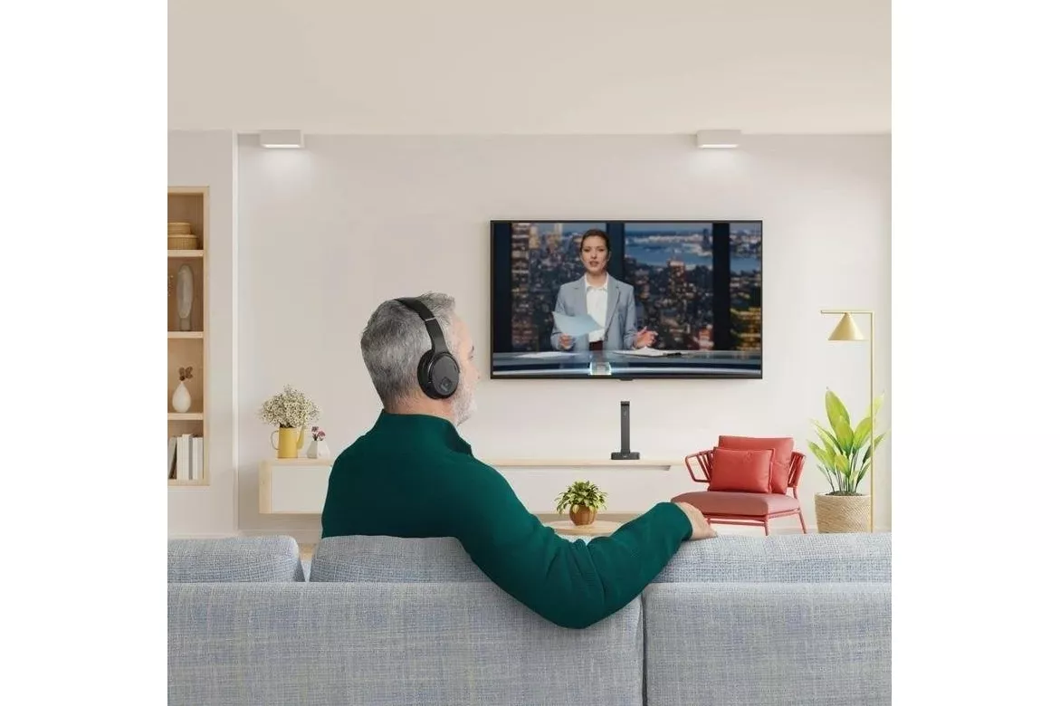 Auriculares Hama 00221848 inalámbricos y con cable Bluetooth RF para TV con reducción de ruido pasiva negros