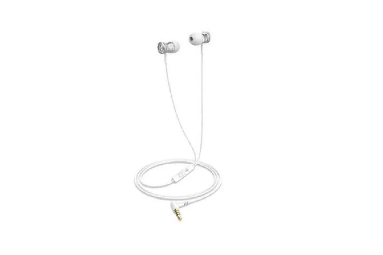 Auriculares Havit E303p con cable Jack 3,5 mm para llamadas y música blancos
