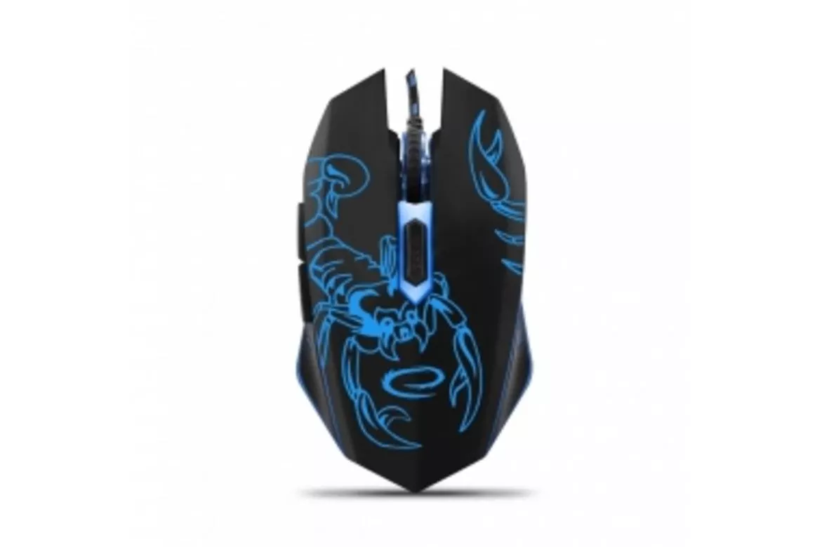 Ratón Esperanza MX203 Scorpio USB 2400 DPI Negro Azul Iluminación Gaming