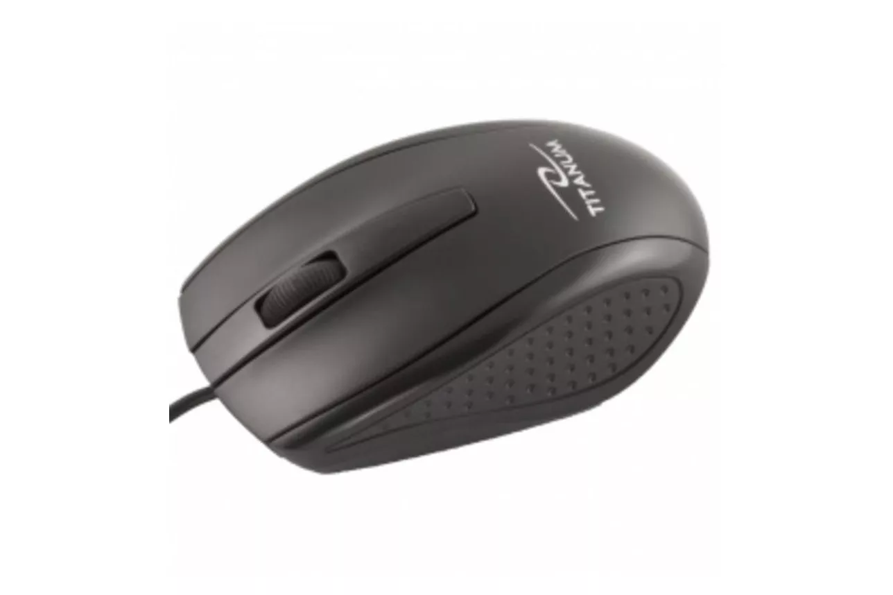 Ratón Titanium TM110K USB 1000 DPI Negro Ambidiestro Plug and Play