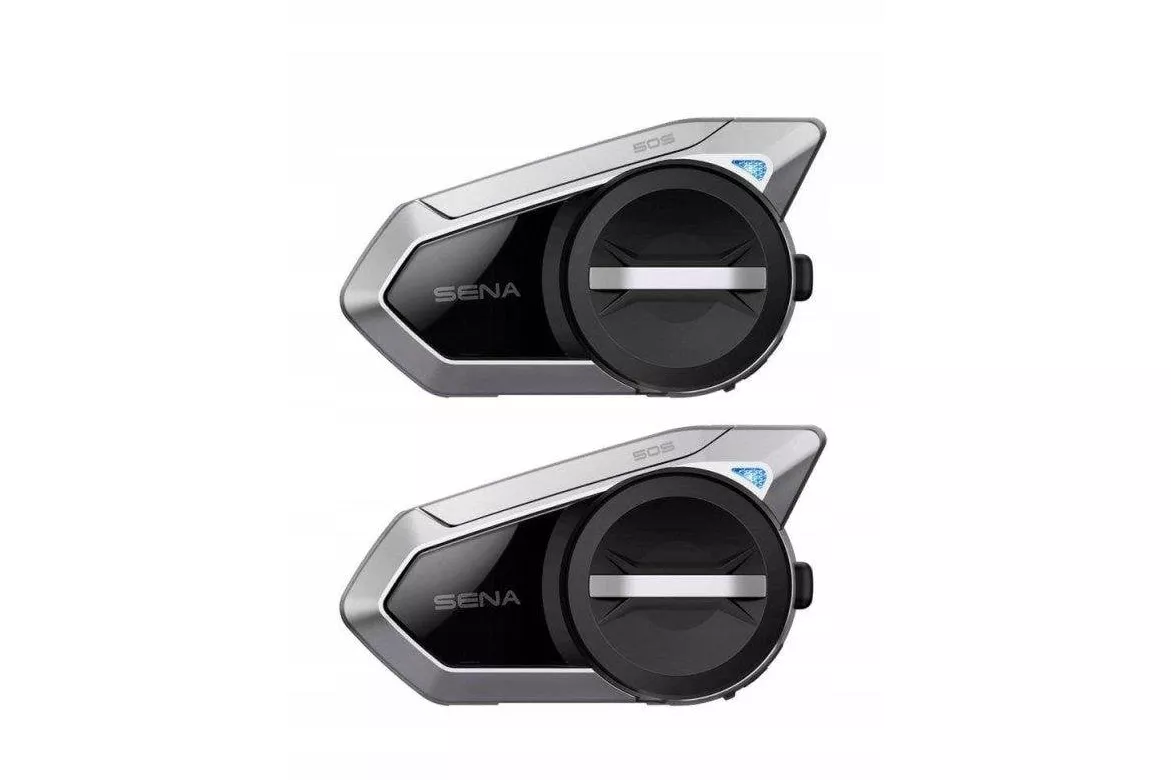 Auriculares Arsenal Sena 50S-10D inalámbricos Bluetooth con Cancelación de Ruido, Micrófono y Radio FM, color negro