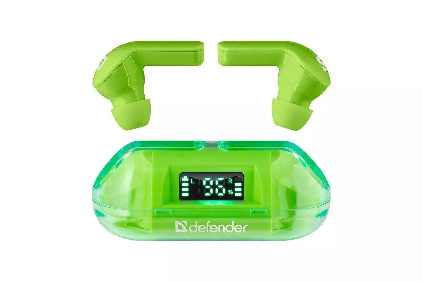 Auriculares Defender Twins 916 inalámbricos Bluetooth para uso diario en color verde
