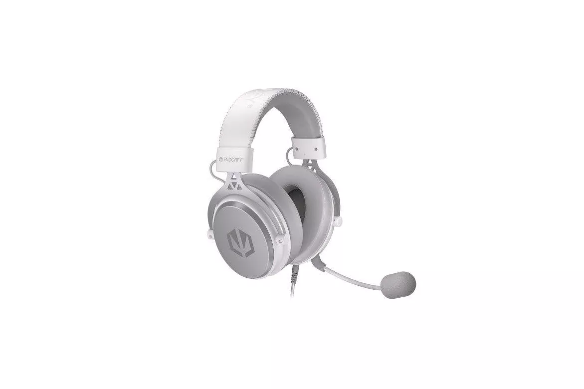 Auriculares ENDORFY VIRO Onyx White con cable, jack 3,5 mm, para música y uso diario, micrófono desmontable, color blanco