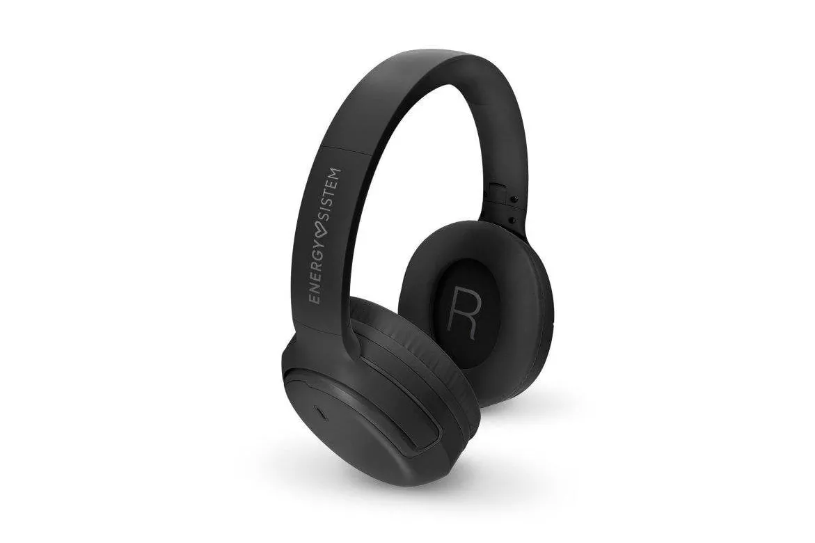 Auriculares Energy Sistem Black Rizz inalámbricos Bluetooth multipunto con Deep Bass y micrófono negros