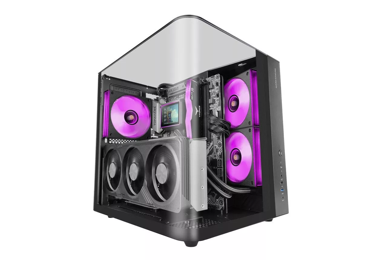 Mars Gaming Mc-infiniolite Caja Gaming Atx Cristal Templado Superior De Cristal Doble Cámara Negro