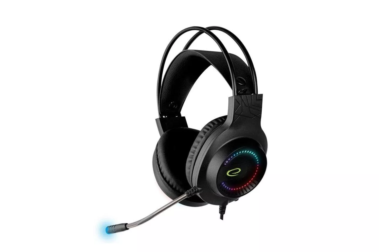 Auriculares Esperanza Egh7100 con cable USB Gaming Diadema LED RGB Negros