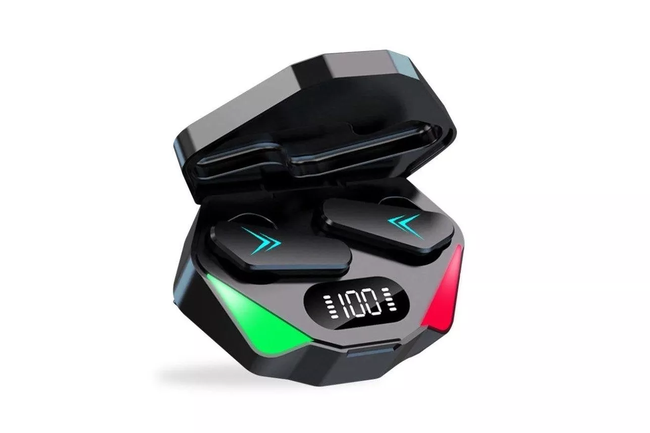 Auriculares GTmedia Assault TWS MT3606 inalámbricos Bluetooth para gaming con micrófono integrados negros