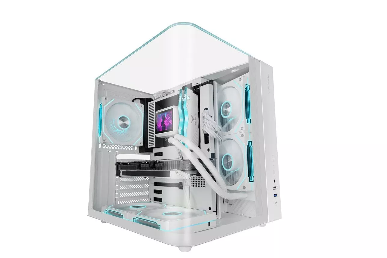 Mars Gaming Mc-infiniolite Caja Gaming Atx Cristal Templado Superior De Cristal Doble Cámara Blanco