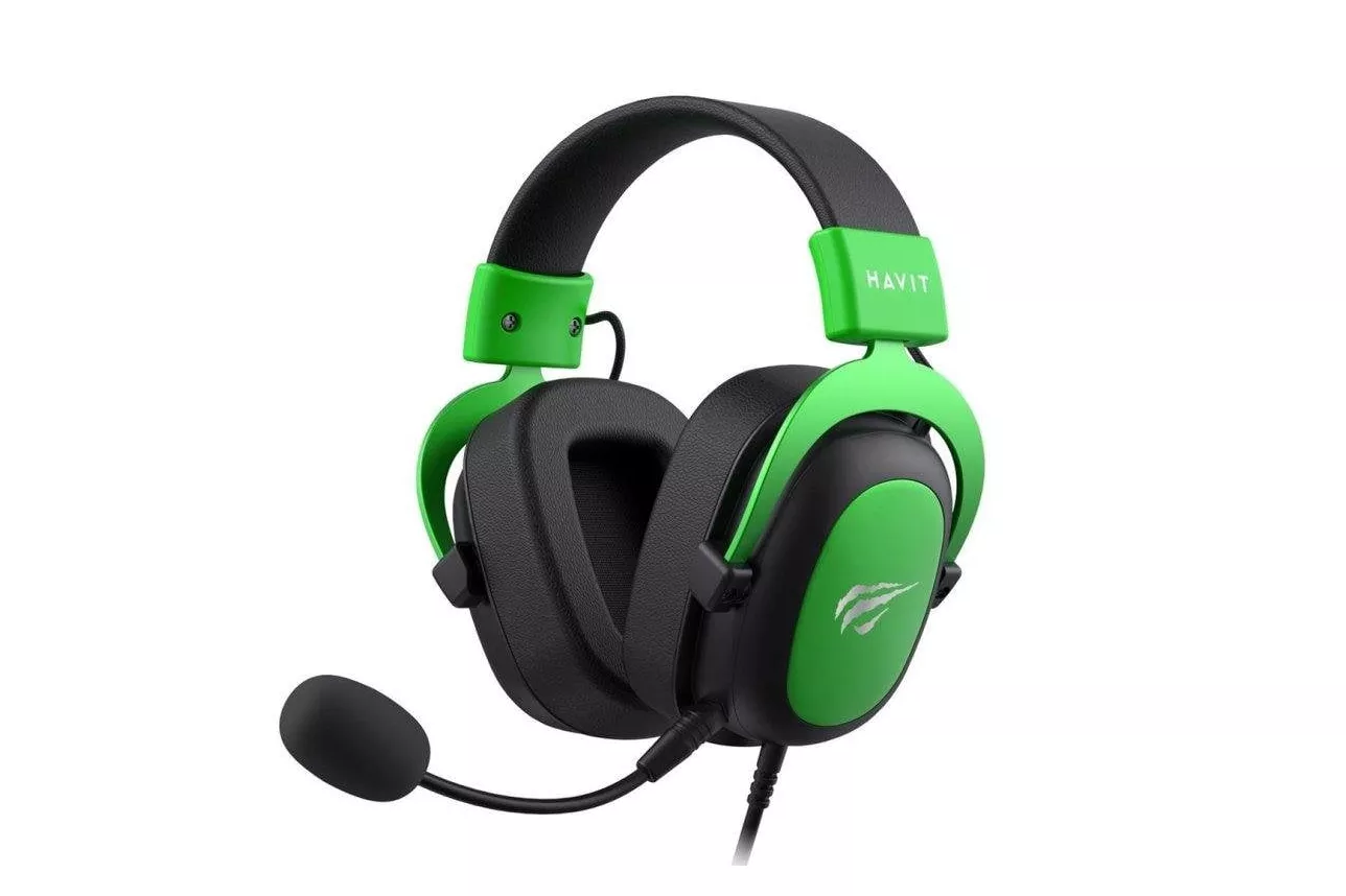 Auriculares Havit H2002d Gaming con cable, diadema, micrófono Boom, color negro