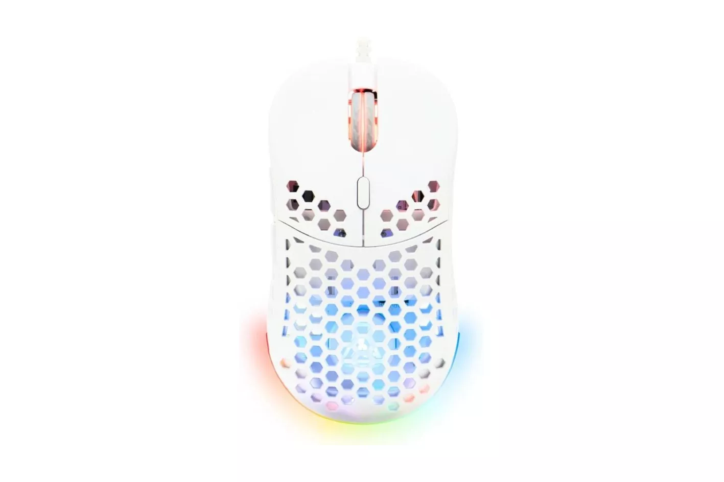 Ratón The G-Lab Kult Oxygen con cable 12800 DPI blanco RGB 6 botones programables