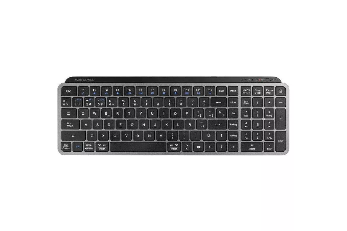 Teclado Mars Gaming MK-Silenkeys de membrana perfil bajo Layout ES triple conexión