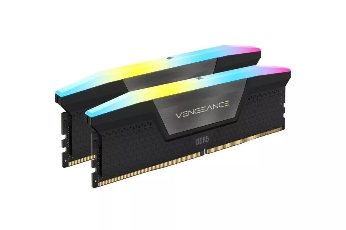 Memoria RAM Corsair Vengeance RGB 32GB 2x16GB DDR5 6000MHz CL38 Intel XMP AMD EXPO Gris