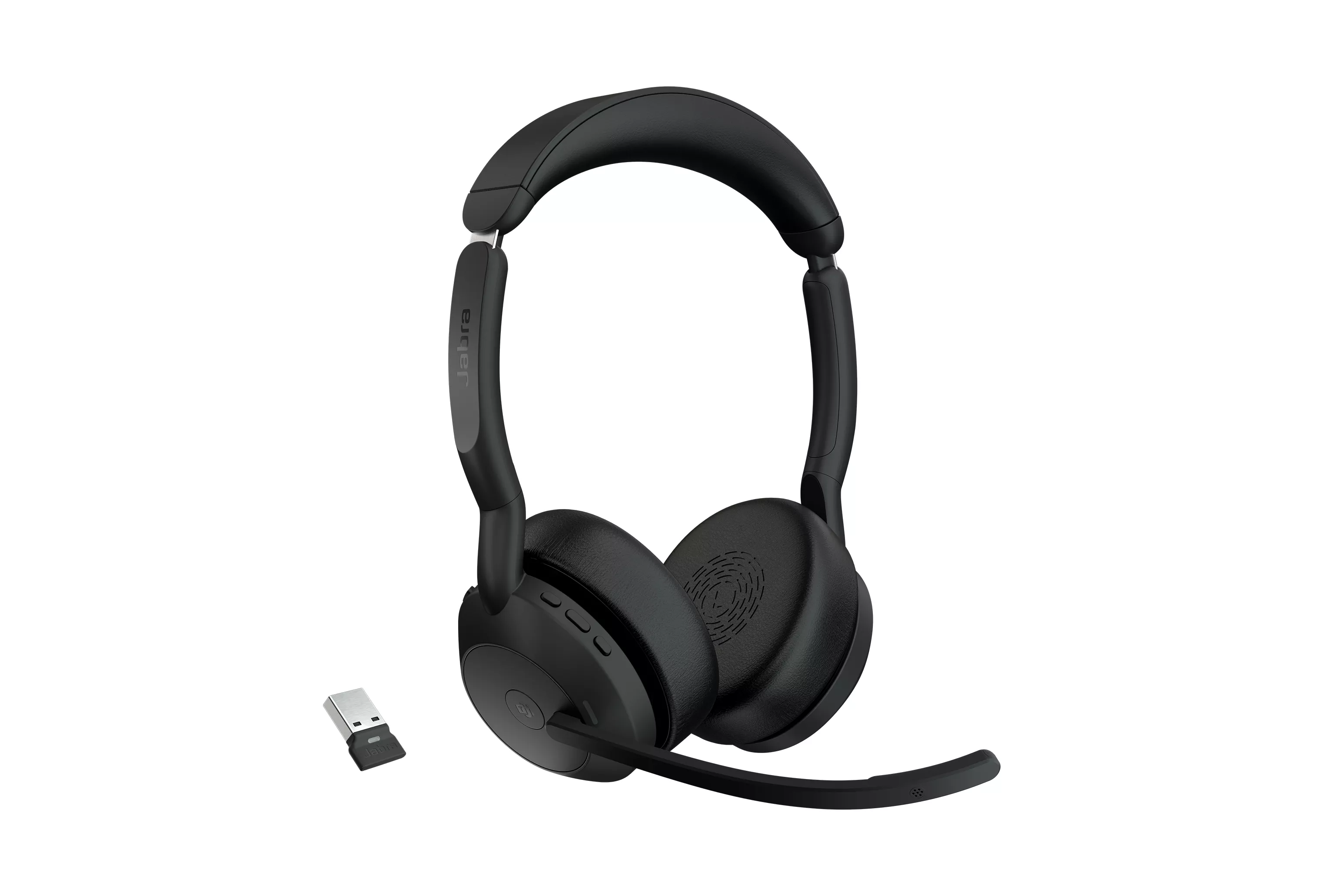 Auriculares Jabra Evolve2 55 inalámbricos Bluetooth con Cancelación de Ruido para oficina y llamadas, micrófono Boom, negros