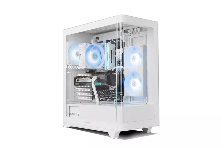 Caja PC NOX Hummer ETHER Semitorre Gaming Cristal Curvo ATX USB-C Blanco