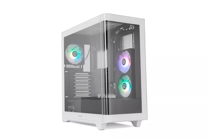 Caja PC NOX Hummer ETHER Semitorre Gaming Cristal Curvo ATX USB-C Blanco y Negro