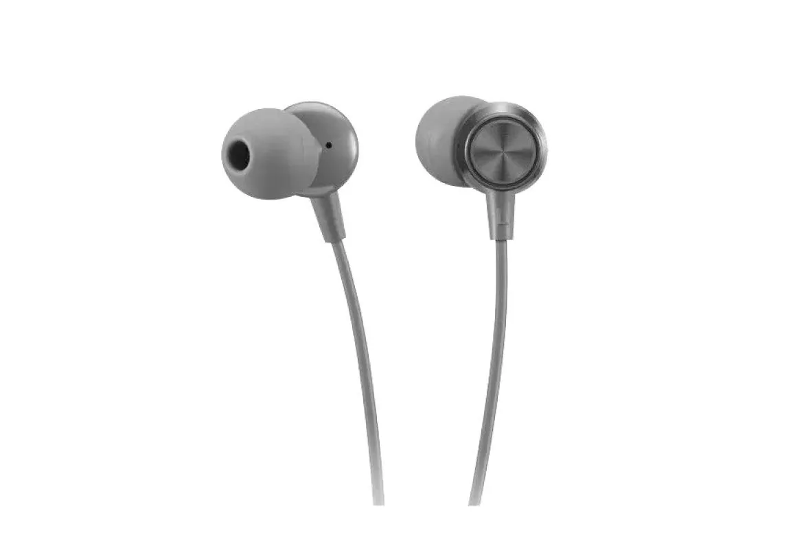 Auriculares Lenovo 300 GXD1J77353 con cable USB Tipo-C para llamadas y música, intraaurales, gris